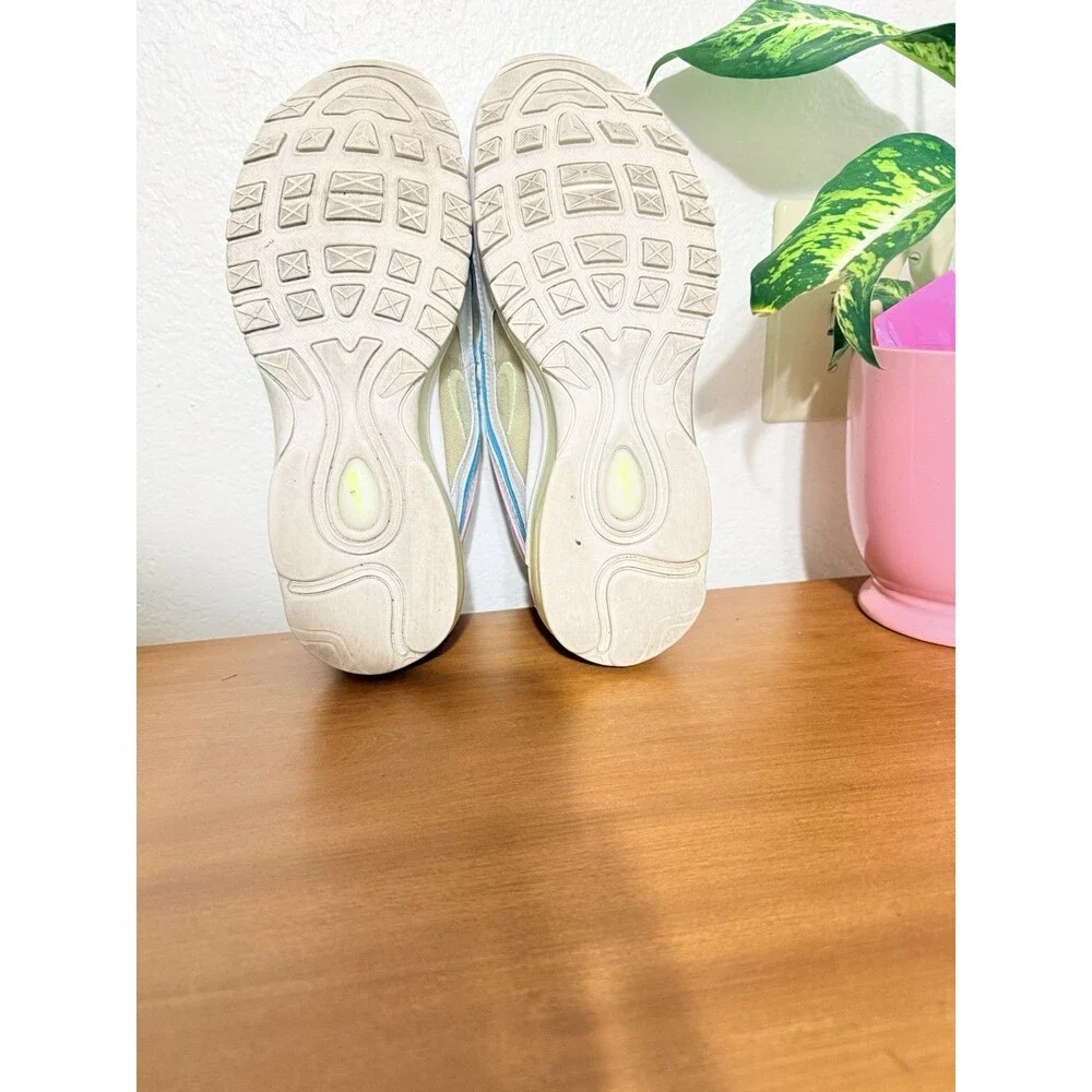 Nike Air Max 97 White Barely Volt Platinum Tint Women's Size 9.5 CW7017-1